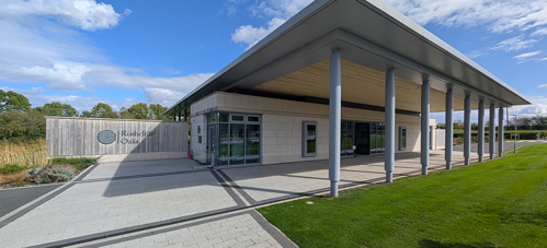 The porte cochere at Rushcliffe Oaks